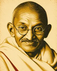 Portrait of Mahatma Gandhi